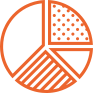 Icon pie marketing chart